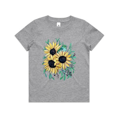 Sunflowers and Waxeye - Kids Youth T shirt Thumbnail