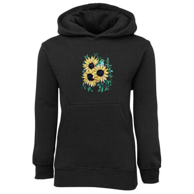 Sunflowers and Waxeye - Kids Fleecy Hoodie Thumbnail