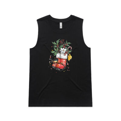 Christmas NZ Tomtit - Womens Upside Tank Thumbnail