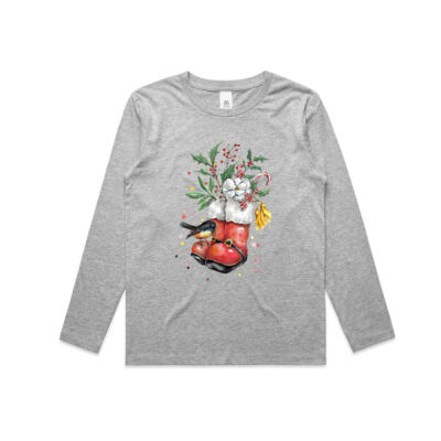 Christmas NZ Tomtit - Kids Longsleeve Tee Thumbnail