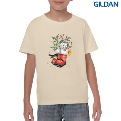 Christmas NZ Tomtit - Youth Heavy Cotton T-Shirt Thumbnail