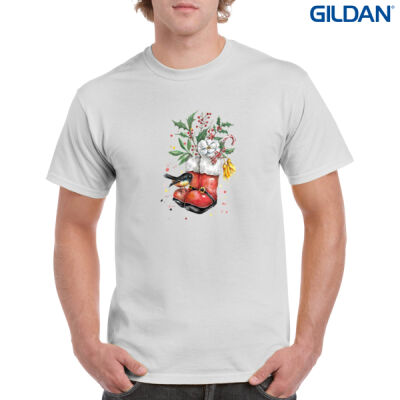 Christmas NZ Tomtit - Mens Heavy Cotton T-Shirt Thumbnail