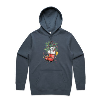 Christmas NZ Tomtit - Mens Stencil Hoodie Thumbnail
