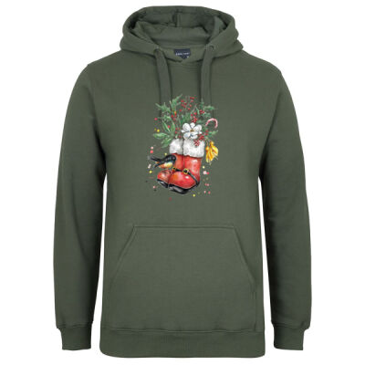 Christmas NZ Tomtit - Mens Fleecy Hoodie Thumbnail