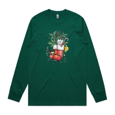 Christmas NZ Tomtit - Mens Classic Long Sleeved Tee Thumbnail