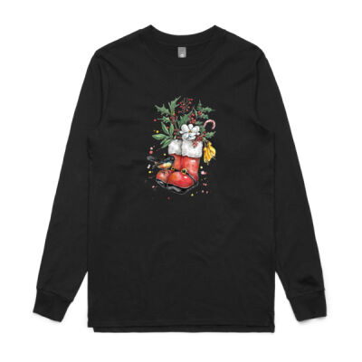 Christmas NZ Tomtit - Mens Base Longsleeve Tee Thumbnail