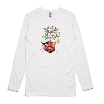 Christmas NZ Tomtit - Mens Ink Longsleeve Tee Thumbnail