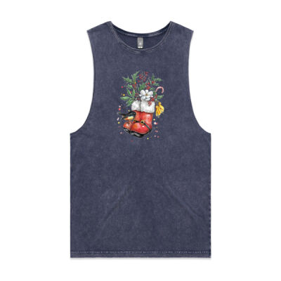 Christmas NZ Tomtit - Mens Stone Wash Barnard Tank Thumbnail