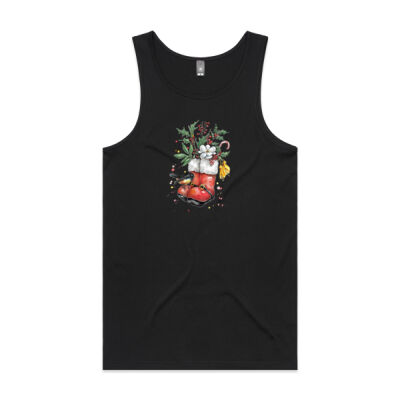 Christmas NZ Tomtit - Mens Lowdown Singlet Thumbnail