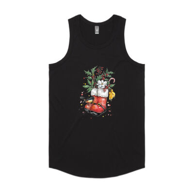 Christmas NZ Tomtit - Mens Authentic Singlet Thumbnail