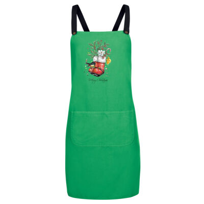 Christmas NZ Tomtit - Cross Back Canvas Apron Thumbnail