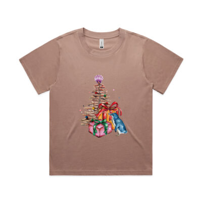 Little Blue Penguin Christmas - Womens Martina Tee Thumbnail