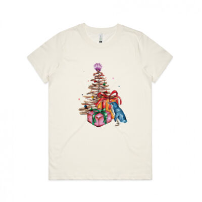 Little Blue Penguin Christmas - Womens Maple Organic Tee Thumbnail