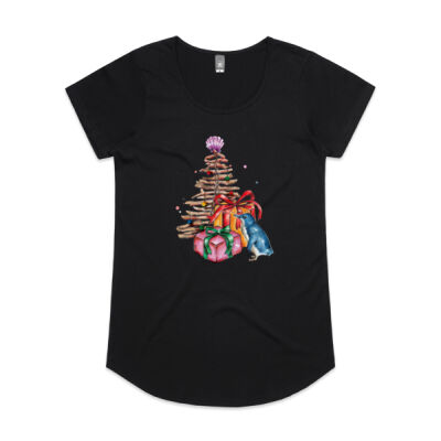 Little Blue Penguin Christmas - Womens Mali Tee Thumbnail