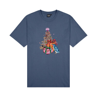 Little Blue Penguin Christmas - Mens Outline Tee Thumbnail