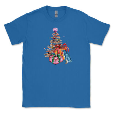 Little Blue Penguin Christmas - Mens Softstyle T-Shirt Thumbnail
