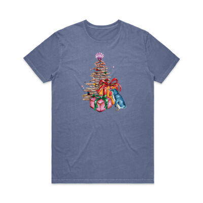 Little Blue Penguin Christmas - Mens Faded Tee Thumbnail