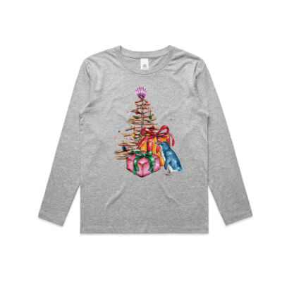 Little Blue Penguin Christmas - Kids Longsleeve Tee Thumbnail