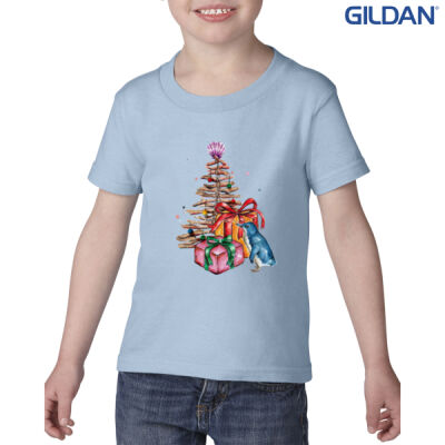 Little Blue Penguin Christmas - Toddler Heavy Cotton T-Shirt Thumbnail