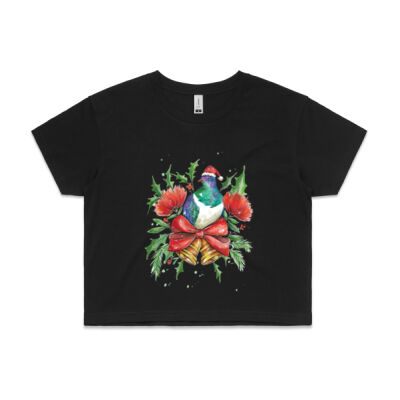 New Zealand Christmas Kerereu - Womens Crop Tee Thumbnail