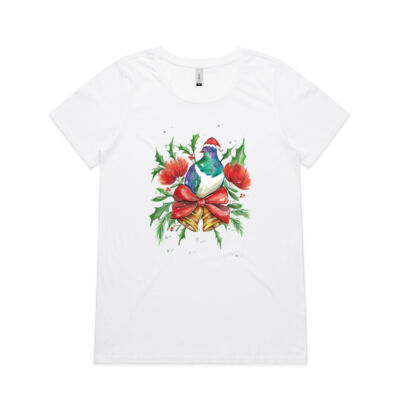 New Zealand Christmas Kerereu - Womens Shallow Scoop Tee Thumbnail