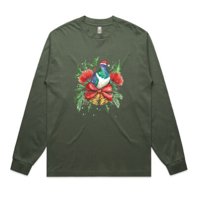 New Zealand Christmas Kerereu - Mens Heavy Long Sleeve Tee Thumbnail