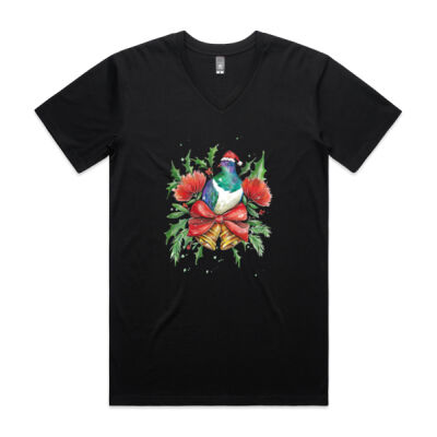 New Zealand Christmas Kerereu - Mens Staple V Neck Tee Thumbnail