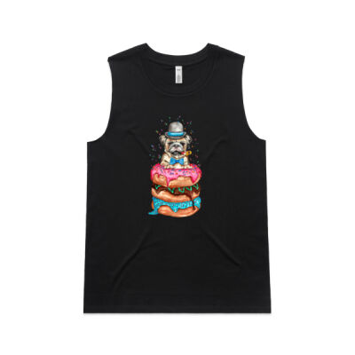 Donut Pug - Womens Upside Tank Thumbnail