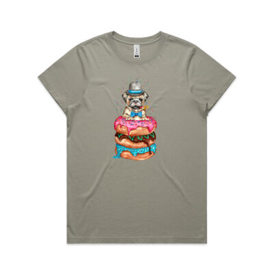 Donut Pug - Womens Faded Tee Thumbnail
