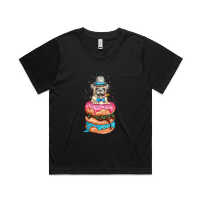 Donut Pug - Womens Martina Tee Thumbnail