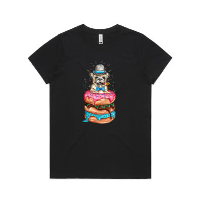 Donut Pug - Womens Maple Organic Tee Thumbnail