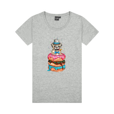 Donut Pug - Womens Silhouette Tee Thumbnail