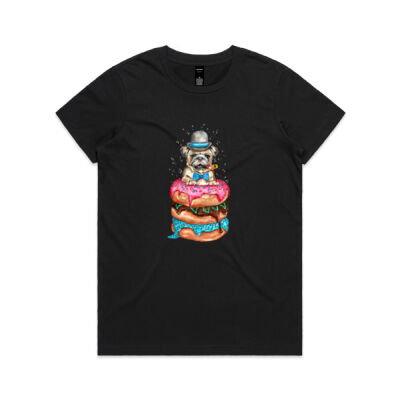 Donut Pug - Womens Maple Tee Thumbnail