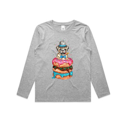 Donut Pug - Kids Longsleeve Tee Thumbnail