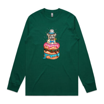 Donut Pug - Mens Classic Long Sleeved Tee Thumbnail