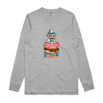Donut Pug - Mens Base Longsleeve Tee Thumbnail
