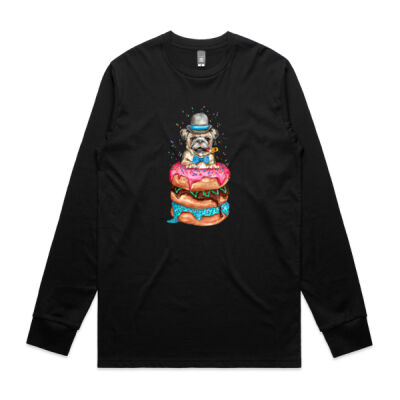 Donut Pug - Mens Staple Longsleeve Tee Thumbnail