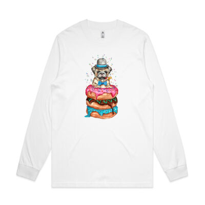 Donut Pug - Mens General Long Sleeve Tee Thumbnail