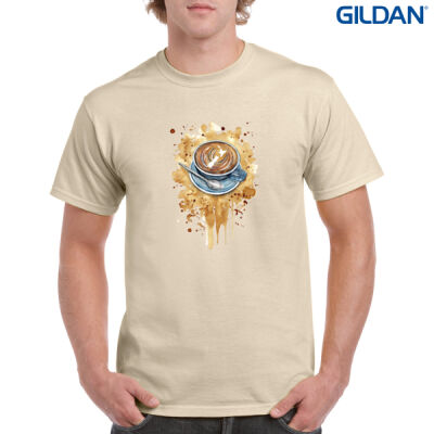 NZ Flat White - Mens Heavy Cotton T-Shirt Thumbnail