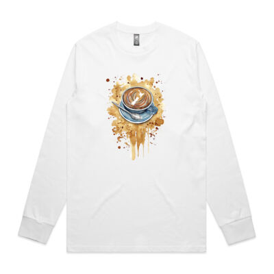 NZ Flat White - Mens Classic Long Sleeved Tee Thumbnail