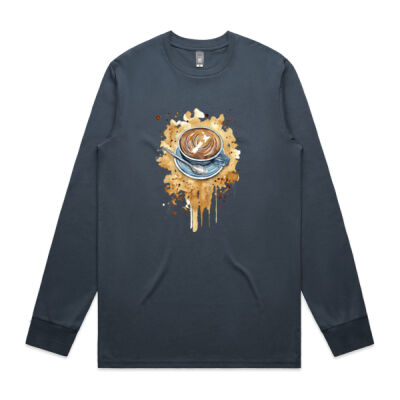 NZ Flat White - Mens Staple Longsleeve Tee Thumbnail