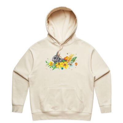 Floral Bunny - Womens Heavy Hood Thumbnail