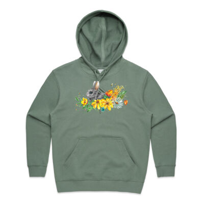 Floral Bunny - Womens Premium Hood Thumbnail