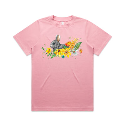 Floral Bunny - Womens Heavy Tee Thumbnail