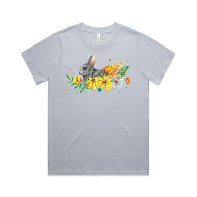 Floral Bunny - Womens Classic Tee Thumbnail
