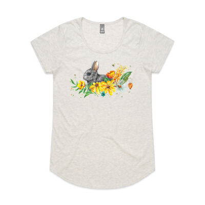 Floral Bunny - Womens Mali Tee Thumbnail