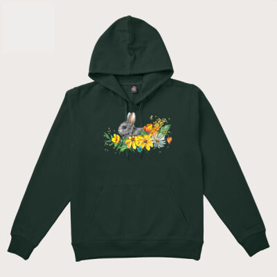 Floral Bunny - Kids Egmont Hoodie Thumbnail