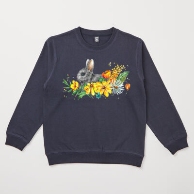 Floral Bunny - Kids Fox Sweatshirt Thumbnail