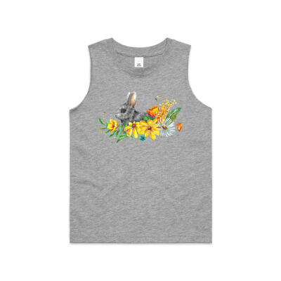 Floral Bunny - Kids Barnard Tank Thumbnail