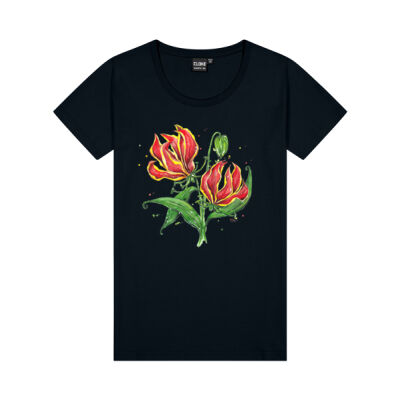 Flame Lilies - Womens Silhouette Tee Thumbnail